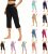 Women Capris Yoga Pants Elastic Waist Sweat Pants Comfy Capris for Loose Fit Plus Size Workout Capris with Pockets