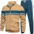 LBL Men’s Sweat Suit 2 Piece Outfit Casual Contrast Sports Jogging Tracksuits Set