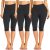 FULLSOFT 3 Pack Leggings for Women High Waisted Soft Tummy Control Yoga Pants for Workout Athletic Running Reg & Plus Size